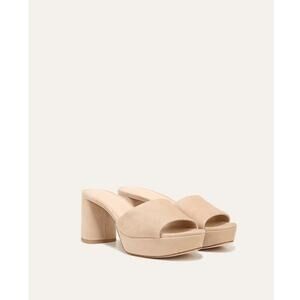 Veronica Beard Tan Suede Platform Sandals